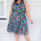 Holly Dress in wide blue yonder