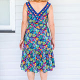 Holly Dress in wide blue yonder