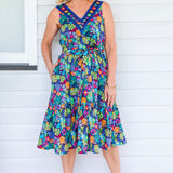 Holly Dress in wide blue yonder