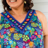 Holly Dress in wide blue yonder
