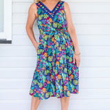 Holly Dress in wide blue yonder