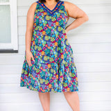 Holly Dress in wide blue yonder