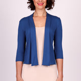 Bella Bamboo Cardie 3/4 sleeve in blue