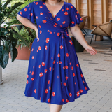 Arabella Dress in ladybug navy