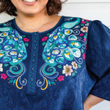 Kellie Top in truly madly navy