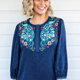 Kellie Top in truly madly navy