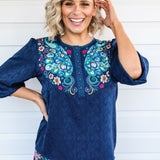 Kellie Top in truly madly navy