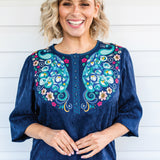 Kellie Top in truly madly navy