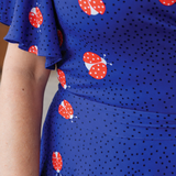 Arabella Dress in ladybug navy
