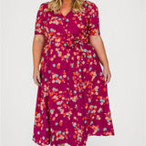Laverne Dress in cherry blossom plum