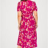 Laverne Dress in cherry blossom plum