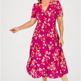 Laverne Dress in cherry blossom plum