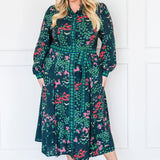 Leticia Dress in enchanted petrol