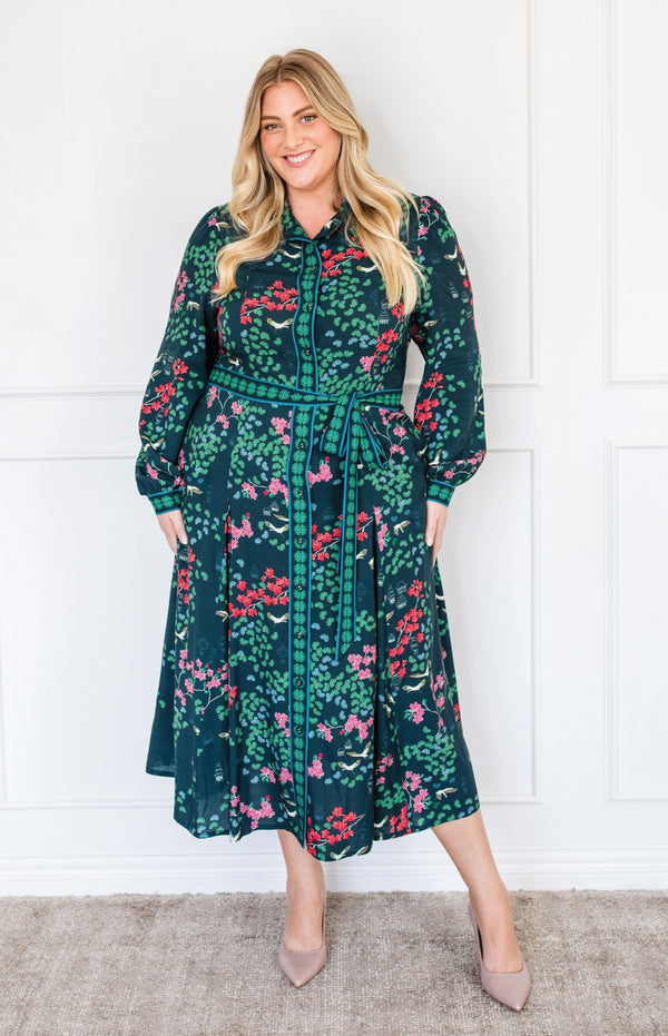 Leticia Dress in enchanted petrol