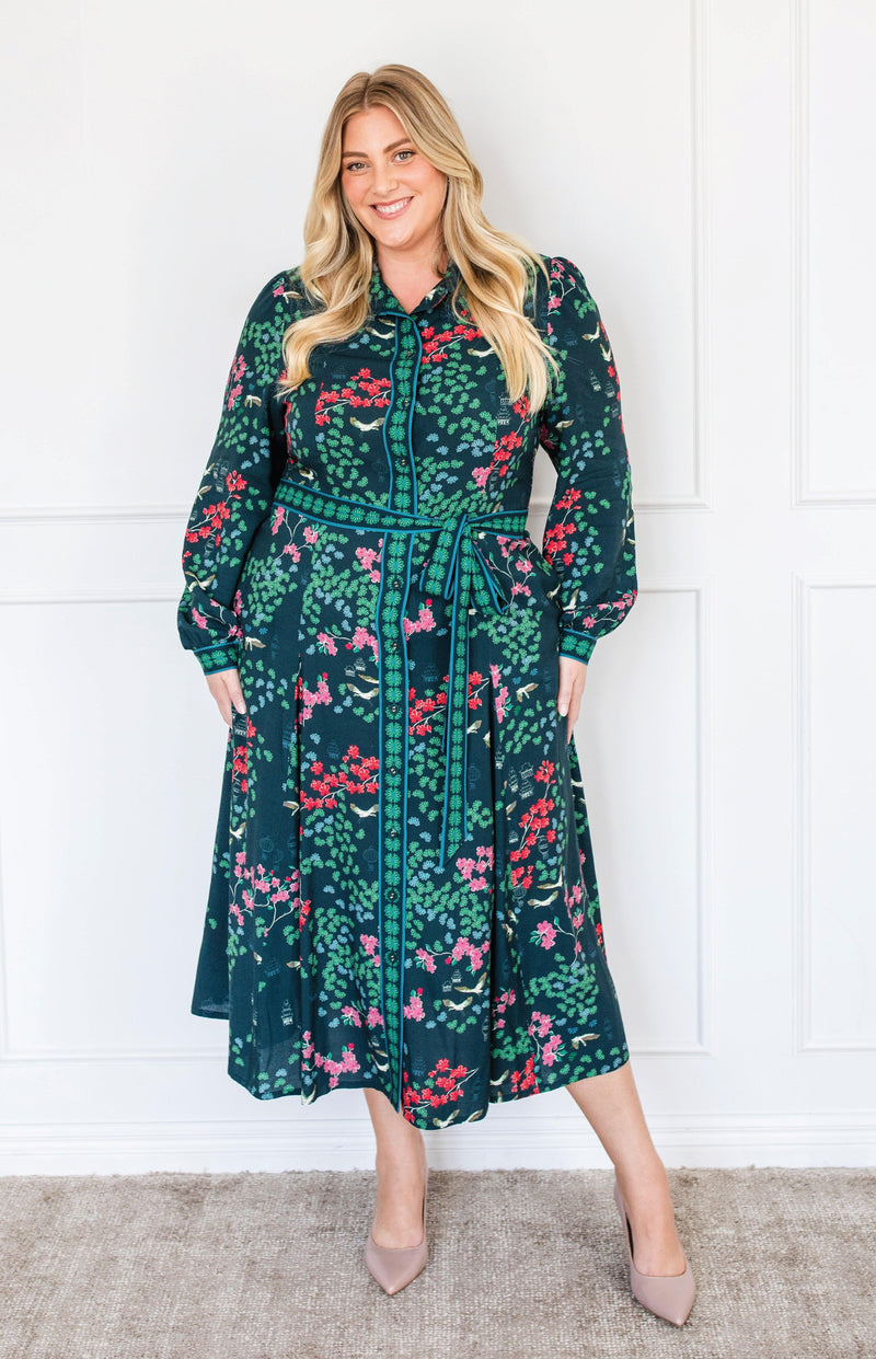 Leticia Dress in enchanted petrol