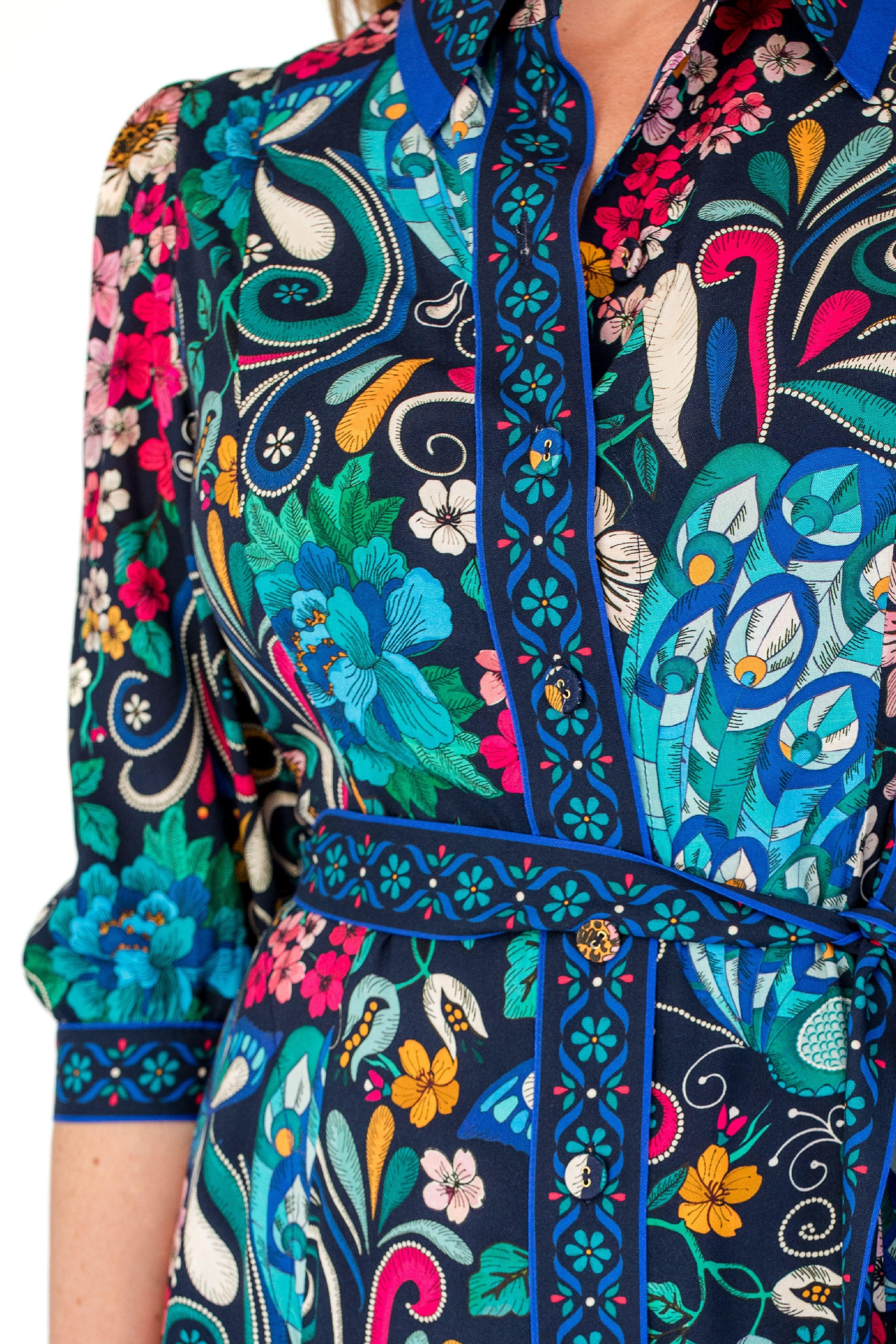 Maiocchi's Leticia Dress featuring our exclusive hand-painted Truly Madly print, designed in Australia.
