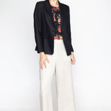 Lily Linen Blazer in black