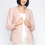 PRE-ORDER Lily Linen Blazer in blush