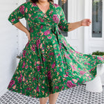 Lucinda Dress by Maiocchi – green Flights of Fancy print.