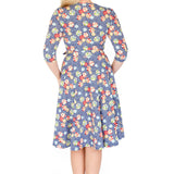 Lucinda Dress in peach blossoms