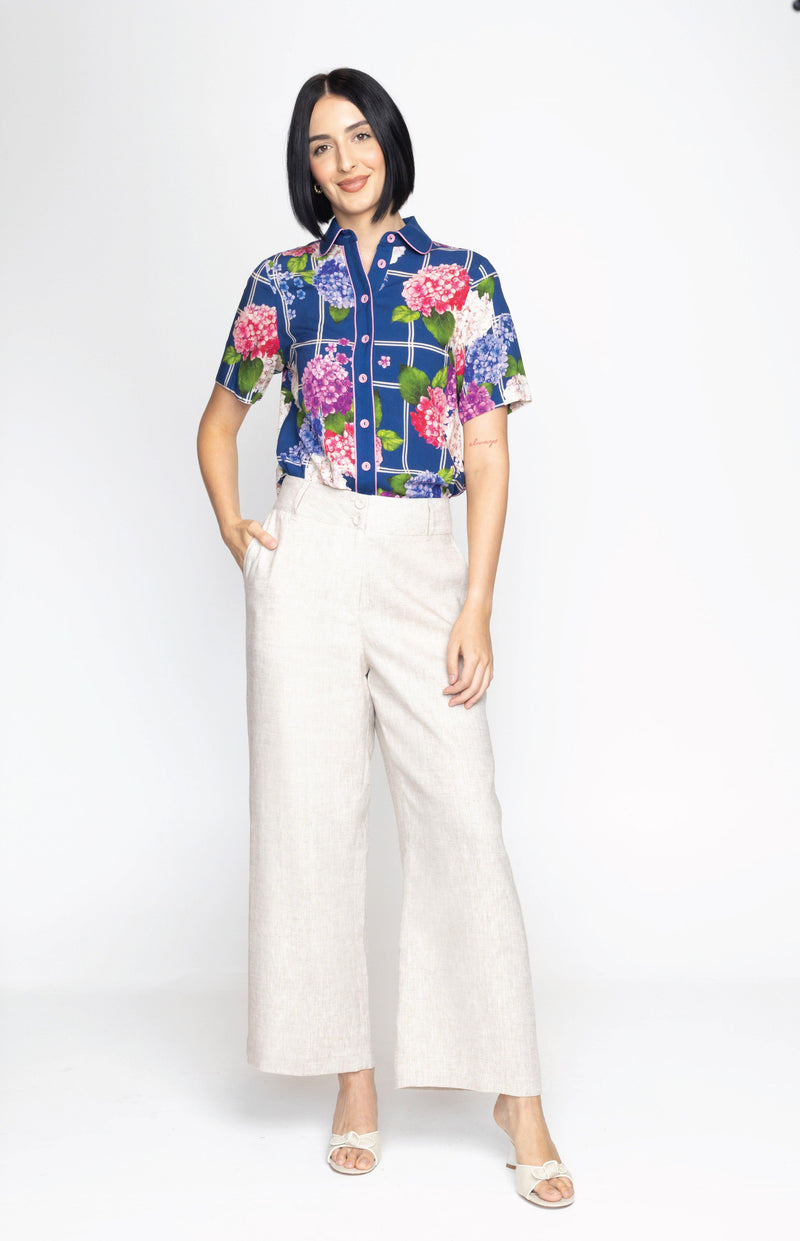 Bianca Linen Pant in oatmeal