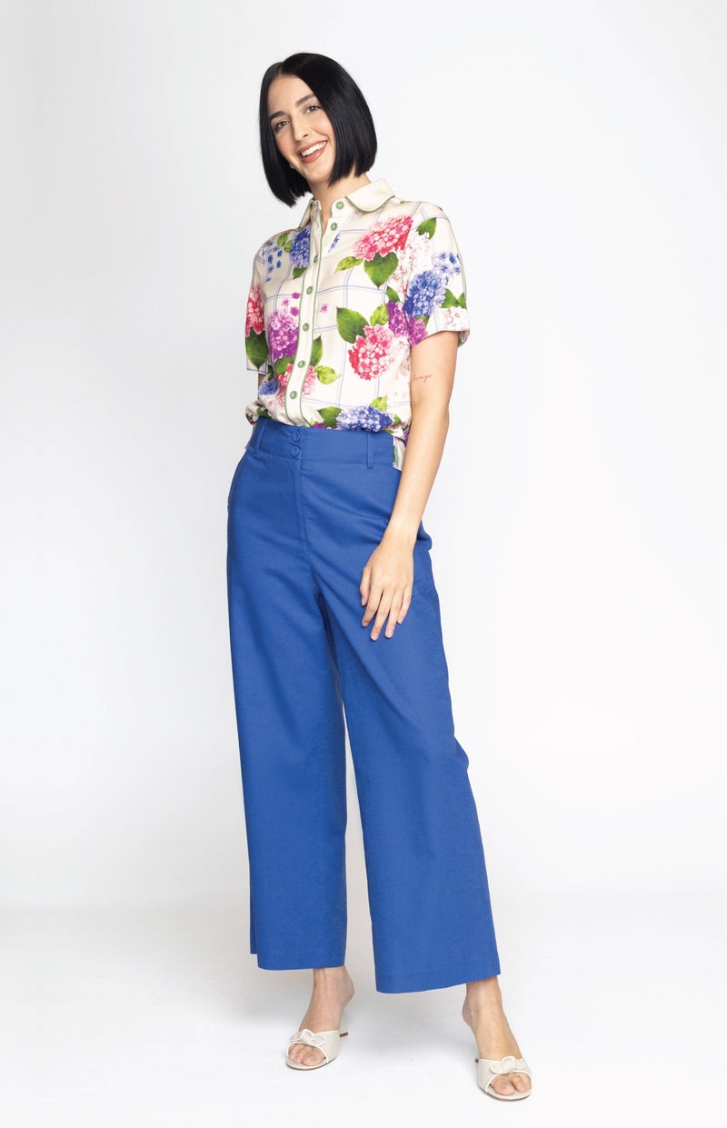Bianca Linen Pant in blue