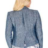 Luxe Linen Blazer in denim