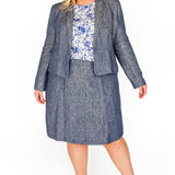 Luxe Linen Blazer in denim