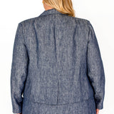 Luxe Linen Blazer in denim