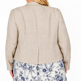 Luxe Linen Blazer in oatmeal