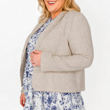 Luxe Linen Blazer in oatmeal