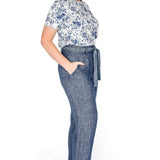 Luxe Linen Pant in denim