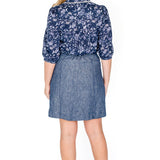 Luxe Linen Skirt in denim
