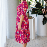 Cleo Dress in cherry blossom plum