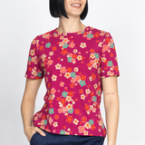 Holiday Tee in cherry blossom plum