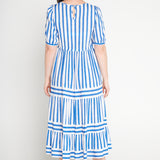 Elly Dress in something blue stripes
