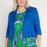 Perfect Linen Blazer in blue