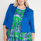Perfect Linen Blazer in blue