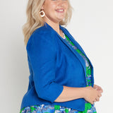Perfect Linen Blazer in blue