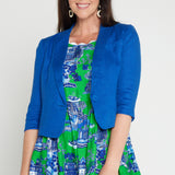 Perfect Linen Blazer in blue