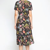 Maldives Midi Dress in aussie blooms