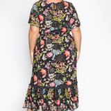 Maldives Midi Dress in aussie blooms