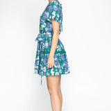 Maldives Mini Dress in a moment in time green