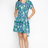 Maldives Mini Dress in a moment in time green