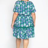 Maldives Mini Dress in a moment in time green