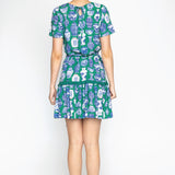 Maldives Mini Dress in a moment in time green