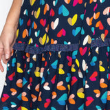 Maldives Mini Dress in rainbow hearts