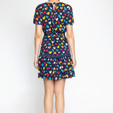 Maldives Mini Dress in rainbow hearts