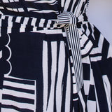 Maldives Midi Dress in seeing stripes black