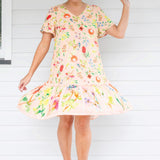 Maldives Mini Dress in little wonder peach